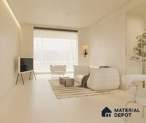 a bathroom with a large tub in the middle of it and white room next to a wooden floor plan for a large window sill and two sinks on the wall above it in a wooden flooring and white